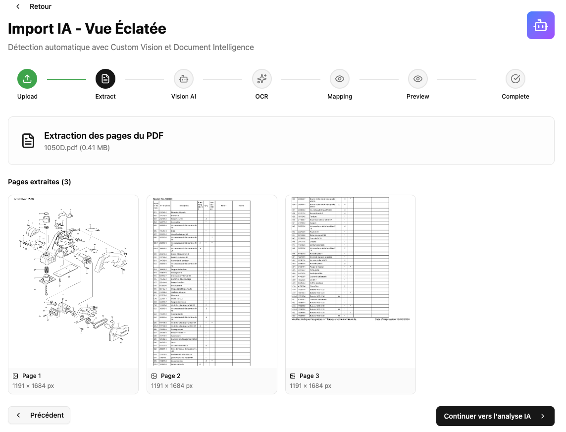 Interface Eaisy View - Vue détaillée